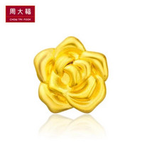 CHOW TAI FOOK 周大福 R18152 玫瑰花 足金转运珠