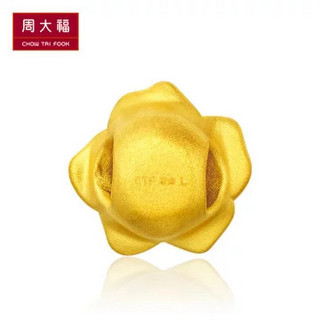 CHOW TAI FOOK 周大福 R18152 玫瑰花 足金转运珠