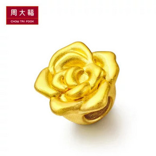 CHOW TAI FOOK 周大福 R18152 玫瑰花 足金转运珠