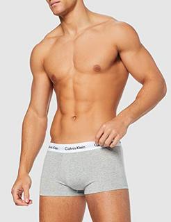 Calvin Klein Cotton Stretch Trunk 男士平角内裤 3条装-黑/灰/白