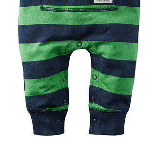  Carter's 118G650 婴儿长袖连体衣 绿色条纹