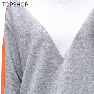 TOPSHOP 04W07IGYM 女士拼色 圆领宽松卫衣