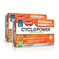 manuka health 蜜纽康 MGO400+麦卢卡蜂蜜胶囊 30粒*2盒