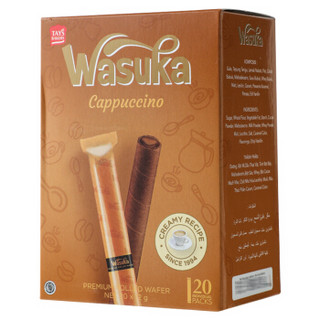 Wasuka 哇酥咔 卡布奇诺味爆浆威化卷 多味可选 240g*10件