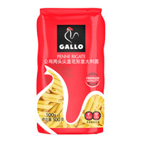 GALLO 公鸡 两头尖直花形意大利面500g