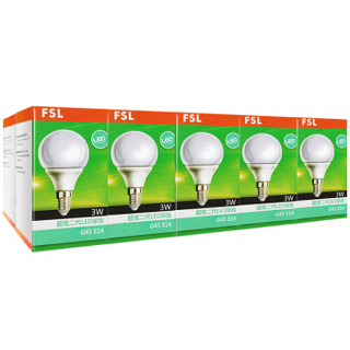 FSL 佛山照明 LED球泡小口（E14 3W 10支装 日光色）