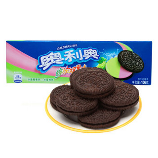 OREO 奥利奥 缤纷双果味夹心饼干水晶葡萄味+水蜜桃味106g