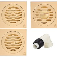 submarine 潜水艇 QTF50-10B*2+QTF50-10X 磁式密封全铜地漏 3只装