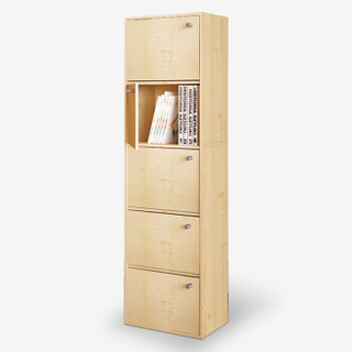 Funature 慧乐家 FNAJ-11087-1 鲁比克简易书柜 白枫木色 40*24*132cm
