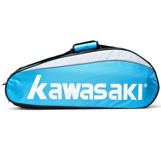 川崎KAWASAKI 羽毛球包 独立鞋袋单肩包 6支装 TCC-047 蓝色