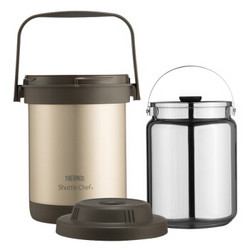 THERMOS 膳魔师 真空不锈钢焖烧锅免火炖锅TCRA-1800 TCRA-1800-金色-1.8L