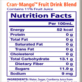 oceanspray 优鲜沛 蔓越莓芒果/蔓越莓蓝莓综合果汁 1L