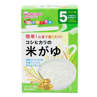 Wakodo 和光堂 宝宝辅食高钙纯白米糊 5g*10小袋