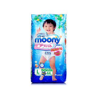 moony 透气舒爽系列 拉拉裤 L44片*3包 男宝宝