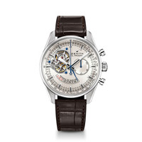 ZENITH 真力时 EL PRIMERO系列 03.2080.4021/01.C494 男士机械手表 42mm 银盘 棕色鳄鱼皮带 圆形