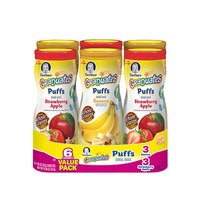 Gerber 嘉宝 星星泡芙 美版 草莓苹果味+香蕉味 42g*6罐