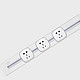 福财福满堂 电力轨道插座  银色60cm轨道+3个五孔
