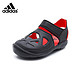 阿迪达斯（adidas）新款童鞋男童户外包头魔术粘儿童凉鞋DB0486 一号黑 2/34码