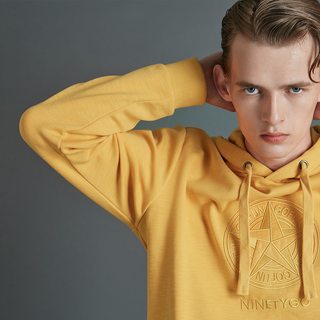 NINETYGO 90分  男士加绒连帽套头保暖卫衣