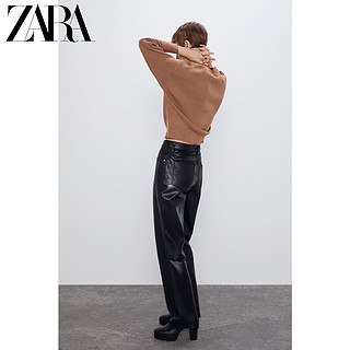 ZARA 02162101183 女士排扣饰罗纹外套