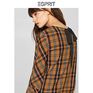 ESPRIT 埃斯普利特 128CC1E043 女士格子连衣裙 驼色230 150/76A