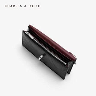 CHARLES & KEITH CK6-10680799 金属扣饰翻盖单肩钱包
