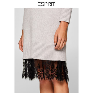 ESPRIT 埃斯普利特 108CC1E029 女士拼接蕾丝中长款裙子