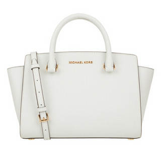 MICHAEL KORS 迈克·科尔斯 MK女包 SELMA系列牛皮革白色单肩手提包 35H8GLMS2L OPTIC WHITE