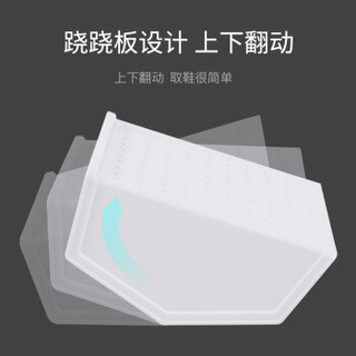 佳佰鞋收纳鞋托架简易鞋架鞋柜宿舍整理双层省空间鞋子收纳架 小号灰色6个装