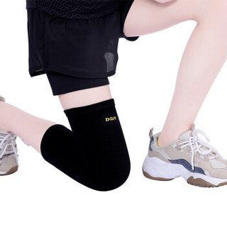 D&M 日本羊毛运动护膝保暖关节炎滑雪秋冬季男女 885SP黑色加长款(36-42cm)一只装 羊毛护膝