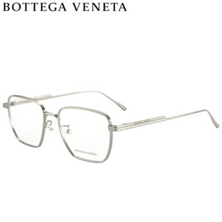 葆蝶家(BOTTEGA VENETA)眼镜框男 镜架 透明镜片银色镜框BV1015O 003 52mm