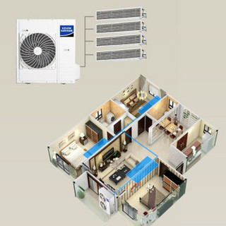 科龙（KELON）小5匹家用中央空调 全直流变频嵌入式多联机 0元安装 KMV-112W-E一拖四