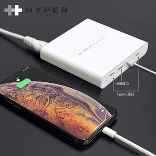 HyperJuice 87W苹果多口充电器type-c pd3.0 qc4.0旅行大功率usb-c快速充电头Apple笔记本电脑iPad手机iPhone