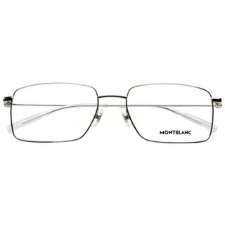 MONTBLANC 万宝龙 男女款银色镜框银色镜腿光学眼镜架眼镜框 MB 0076O 006 57MM