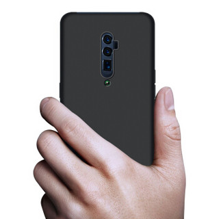 KOLA OPPO Reno手机壳 全包微砂硅胶防摔软壳手机保护套 10倍变焦版黑色