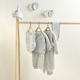 童泰婴儿礼盒男女宝宝保暖内衣礼包多件套 T82L0128 灰色 均码