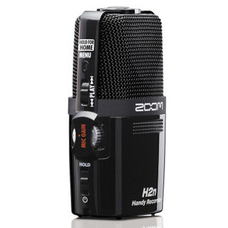 日本ZOOM H2n 黑色 数码录音笔/录音器 麦克风 专业降噪拍摄立体声便携录音设备 乐器学习商务采访