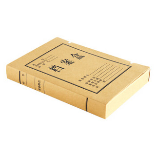 得力(deli) 10个 纯浆牛皮纸久存耐用档案盒资料盒文件盒文件夹 5924(宽40mm)