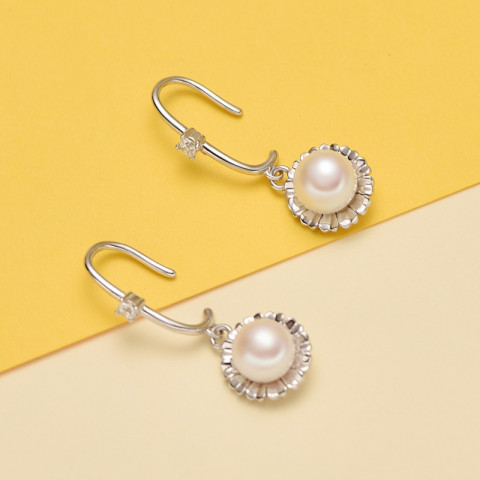 【省50元】耳钉耳环_京润珍珠 幽芳 s925银淡水珍珠耳环 6-7mm多少钱