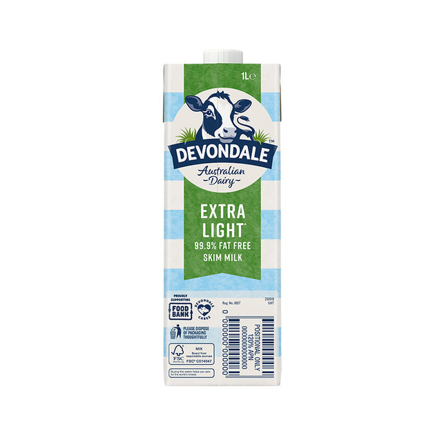 移动专享：Devondale 德运 脱脂纯牛奶 1L 10盒