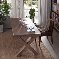 微观世界 复古实木长桌子120*60*75cm 厚度5cm