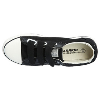 回力（Warrior) 情侣款经典舒适运动鞋休闲鞋低帮搭扣帆布鞋 WXY55 黑色 44