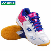 尤尼克斯Yonex羽毛球鞋 yy男女同款耐磨防滑休闲运动鞋SHB210CR白粉红 38码