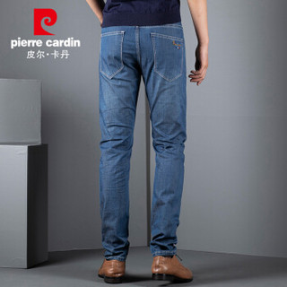 皮尔卡丹 (pierre cardin)  203913-0800 R1春夏季牛仔裤男水洗商务日常耐磨百搭修身百搭长裤 31