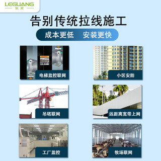 乐光（LEGUANG）室外无线网桥套装1公里 电梯监控专用wifi点对点远距离传输AP B401