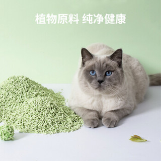 猫森林  绿茶豆腐猫砂快速结团 除味低尘植物猫沙2.4kg*6