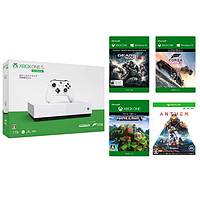 Xbox One S 1TB 游戏主机 + 全数字版 游戏套装 (Forza Horizon 3+ Gears of War 4 + Anthem