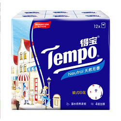 Tempo 得宝 欧式印花无香手帕纸 4层7张12包 *13件