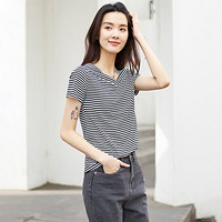 Jeanswest 真维斯 JY01-274094 女士条纹T恤