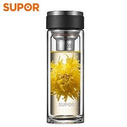 SUPOR 苏泊尔 双层便携玻璃杯 280ml